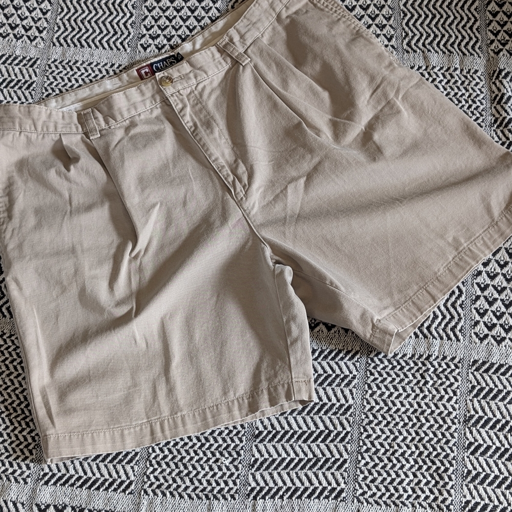 Chaps Men's Tan Flat Front Shorts